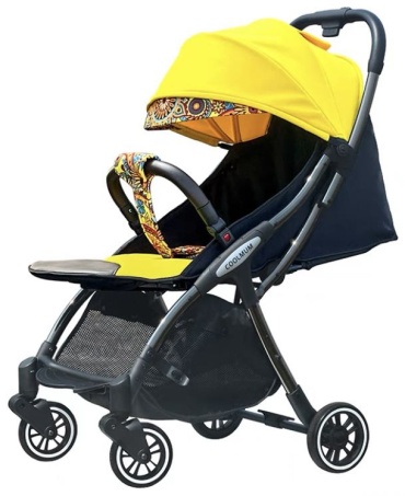 Коляска прогулочная YOYA Cool mum, черный, желтый
