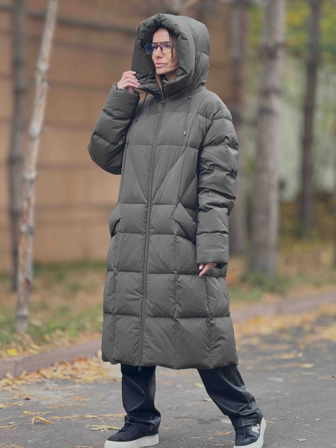 Пуховик хаки