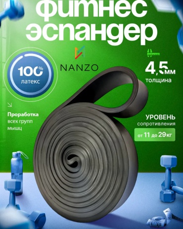 Эспандер Лента Nanzo Жгут 1 шт 29 кг