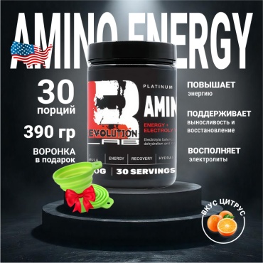 Аминокислотный комплекс Revolution Lab Amino Energy + Electrolytes апельсин 390 г