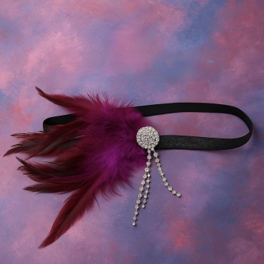 Outfit Ornaments Повязка на голову с перьями в стиле Гэтсби ободок 1 шт