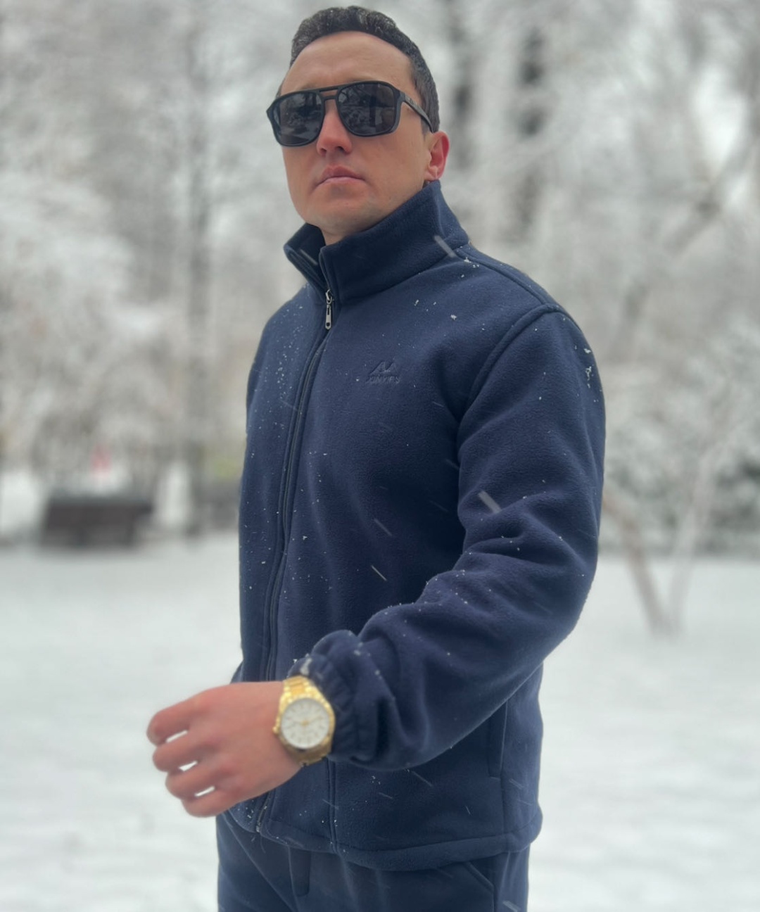 Флиска JLS однотонный синий