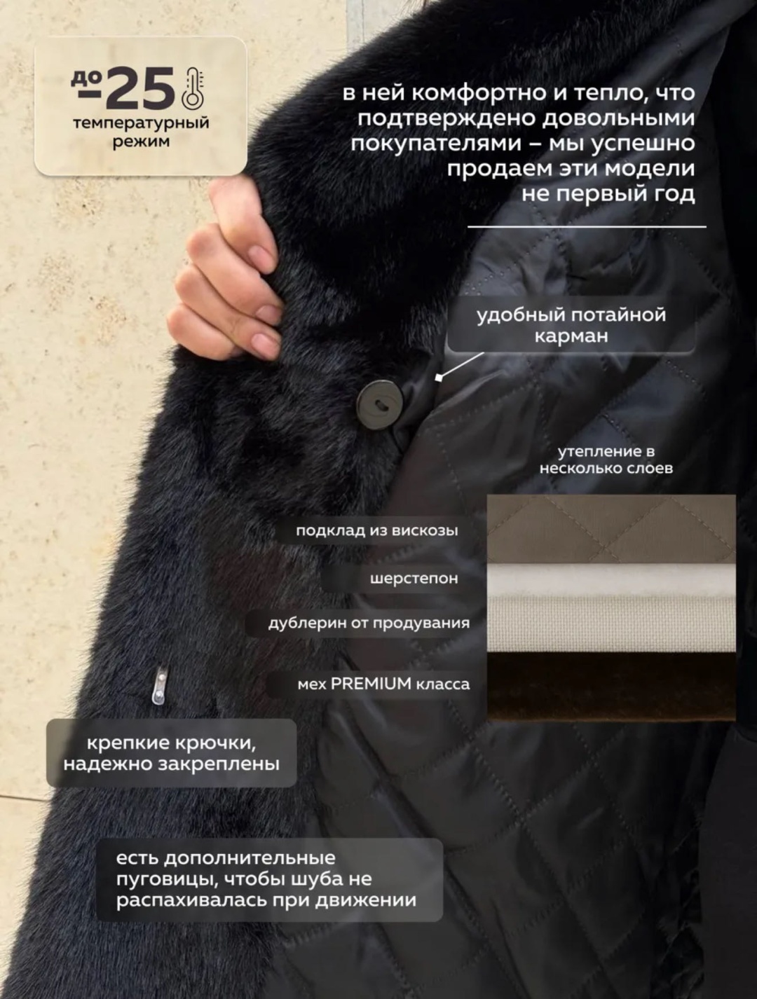 Шуба серебристый