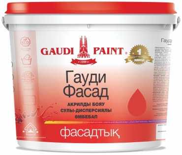 Gaudi Paint водно-дисперсионная Фасад 25 кг, белый цвет