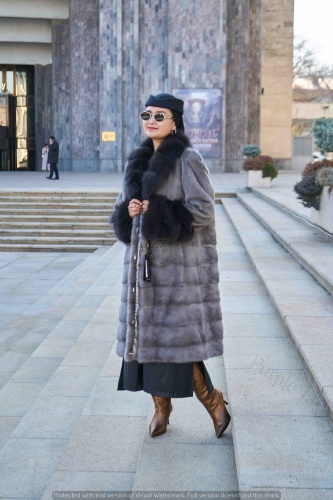Шуба Purple jade серый, серебристый