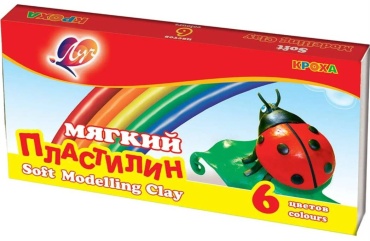 Пластилин луч 6 цветов