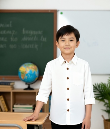 Рубашка прямая WELLKIDS белый