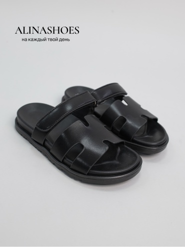 Шлепанцы alinashoes мультиколор, черный