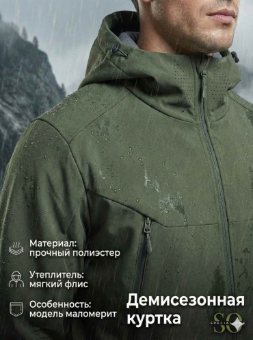 Демисезонная куртка Special_one хаки