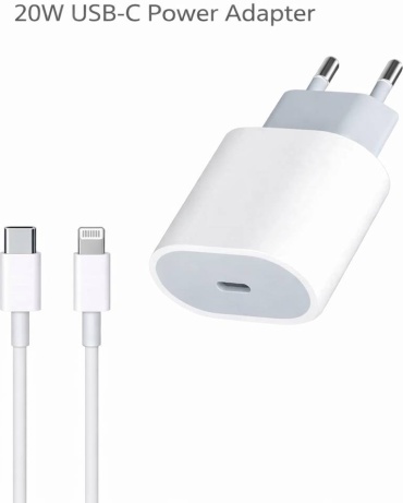 Зарядное устройство 20w Lightning, USB Type-C 20 Вт белый