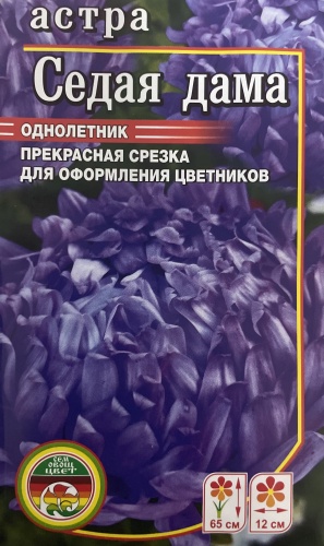 Мир семян астра Седая дама