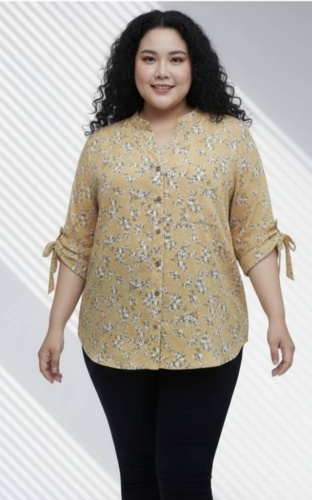 Блузка Guljan blouse белый, желтый