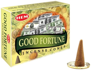 HEM благовония конусные Good Fortune Хорошая удача 10 шт