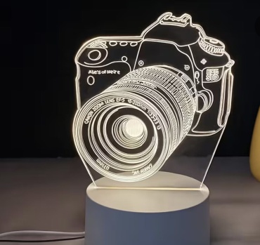 3DLightFX декоративный светильник настольный 3d, белый, желтый