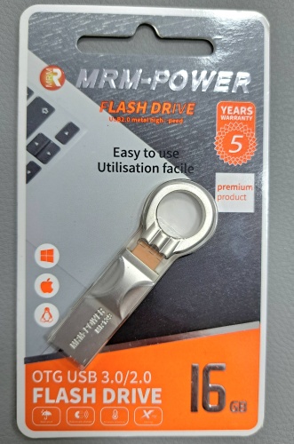 USB Flash карта MRM-POWER MPMR13916G 16 Гб серебристый