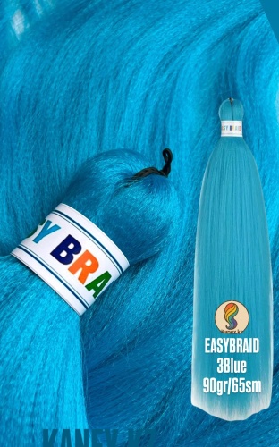 Easy Braid канекалон гофрированный Fr- 3 Blue голубой женский
