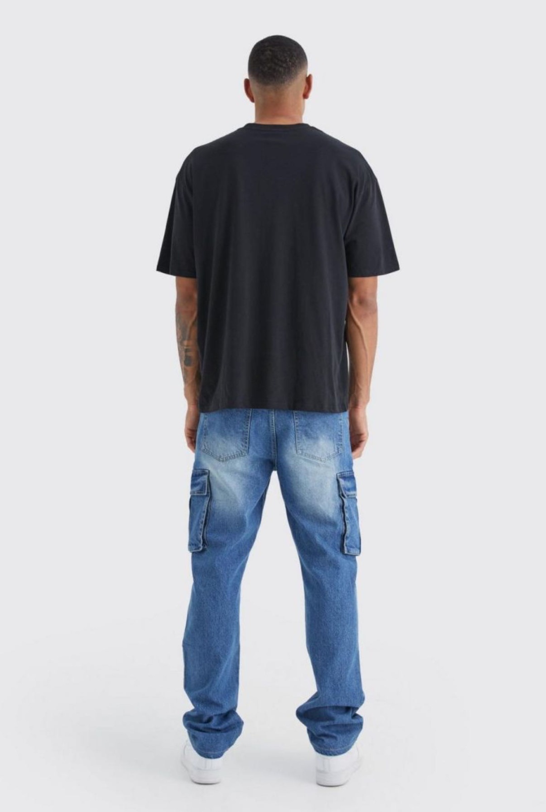 Джинсы карго Boohoo синий