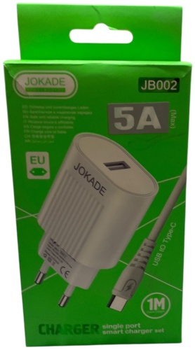 Зарядное устройство JOKADE JB002 USB Type-C 5 Вт белый