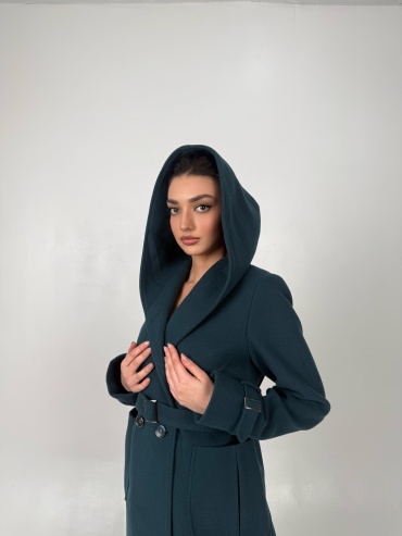 Пальто Angela бирюзовый