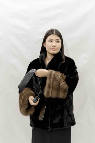 Шуба Imperia черный, коричневый