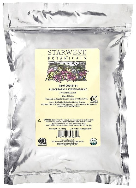 Starwest Botanicals органический порошок Bladderwrack 453.6 г