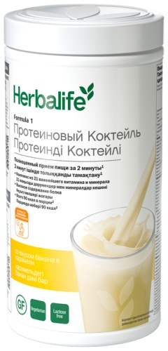 Протеин Herbalife Nutrition Протеиновый коктейль Формула 1 со вкусом банана в карамели банан, карамель 550 г