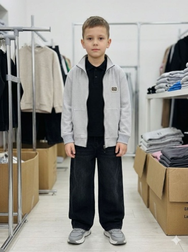 Кофта YY.SHOP серый, белый