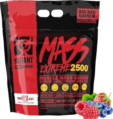 Гейнер Mutant MASS XXXTREME 2500 jacked berry blast 5.45 г