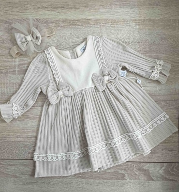 Нарядное платье Miniborn бежевый