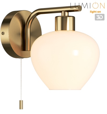 Бра настенный Lumion E14, белый, латунь