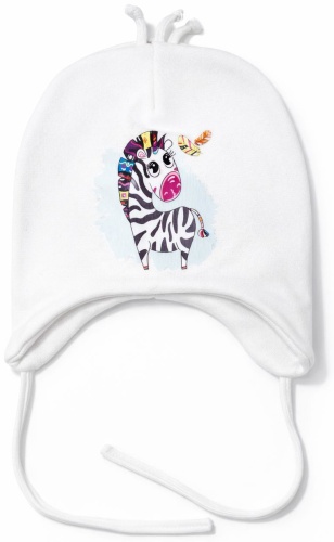 Шапка KIDDO ZEBRA белый 42, 44