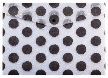Папка АЛЬТ black polkadot, А4, черный, белый