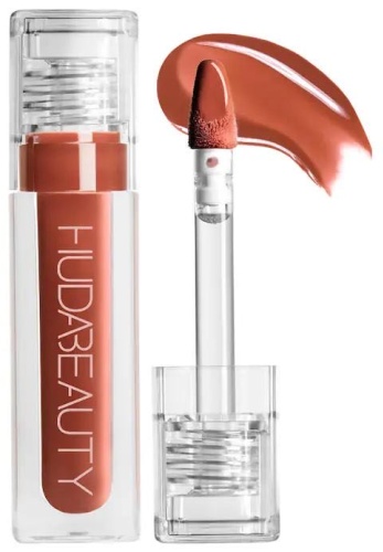 Huda Beauty Faux Filler Shiny Non-Sticky lip Gloss блеск для губ Foxy caramel brown