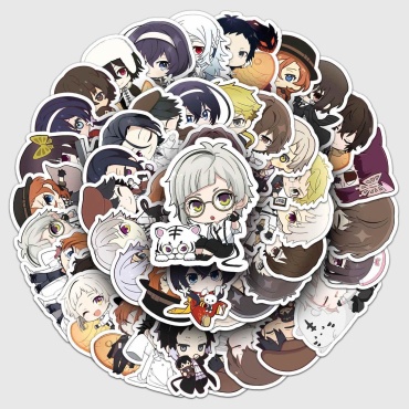 Набор аниме-стикеров «Bungo Stray Dogs / Великий из бродячих псов», 50 шт.
