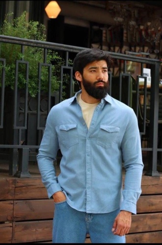 Рубашка джинсовая Masculino голубой