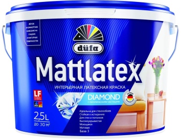 Dufa латексная MATTLATEX RD100 2.5 л, бесцветный/прозрачный цвет