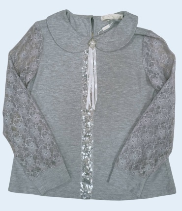 Блузка серый, серебристый