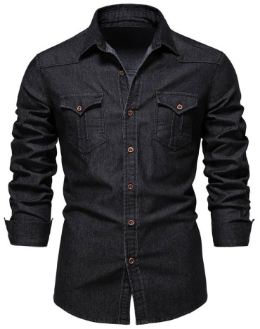 Рубашка джинсовая Jeans Town черный
