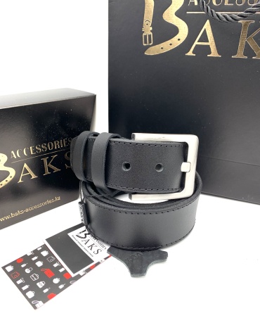 Ремень BAKS ACCESSORIES натуральная кожа 140 см черный