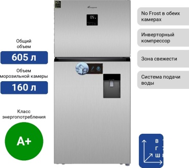 Холодильник Almagreen Ag-TRF-605ID серый