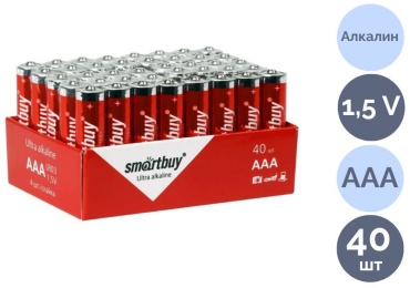 Батарейка AAA Smartbuy 40 шт