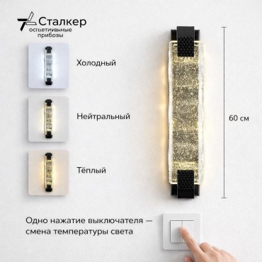 Бра настенный Сталкер LED, черный