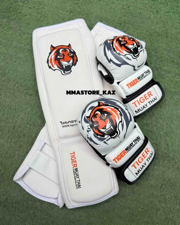 Набор спортивной защиты TIGER Muay Thai белый S