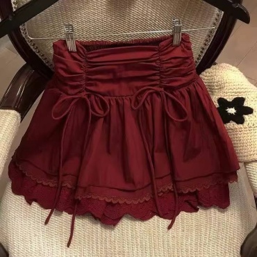 Юбка трапеция Sweethomewear красный