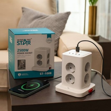 Сетевой фильтр WinningStar ST-1008, 2 м