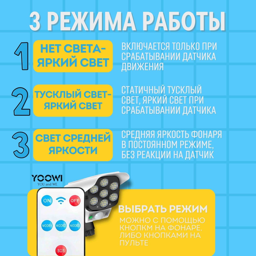Уличный светильник настенный, подвесной YOOWI 45 Вт 15 см