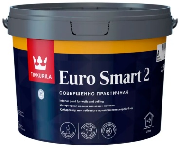 Tikkurila акриловая Euro Smart 2 2.5 л, белый цвет