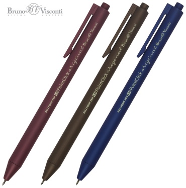 Ручка шариковая Bruno Visconti PointClick 20-0379 1 шт, 0.38 мм, цвет чернил синий