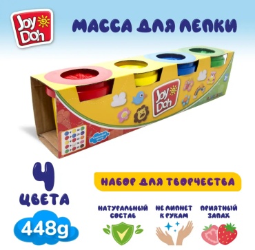 Joy-Doh POT-04/112 масса для лепки количество цветов: 4 шт