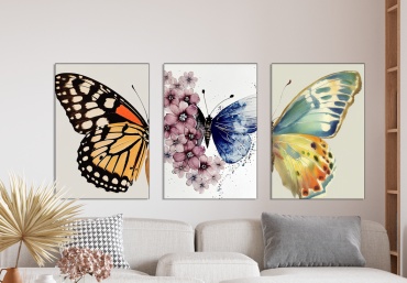 Room Art KZ модульная картина Модульная картина бабочка живопись 200x100 см